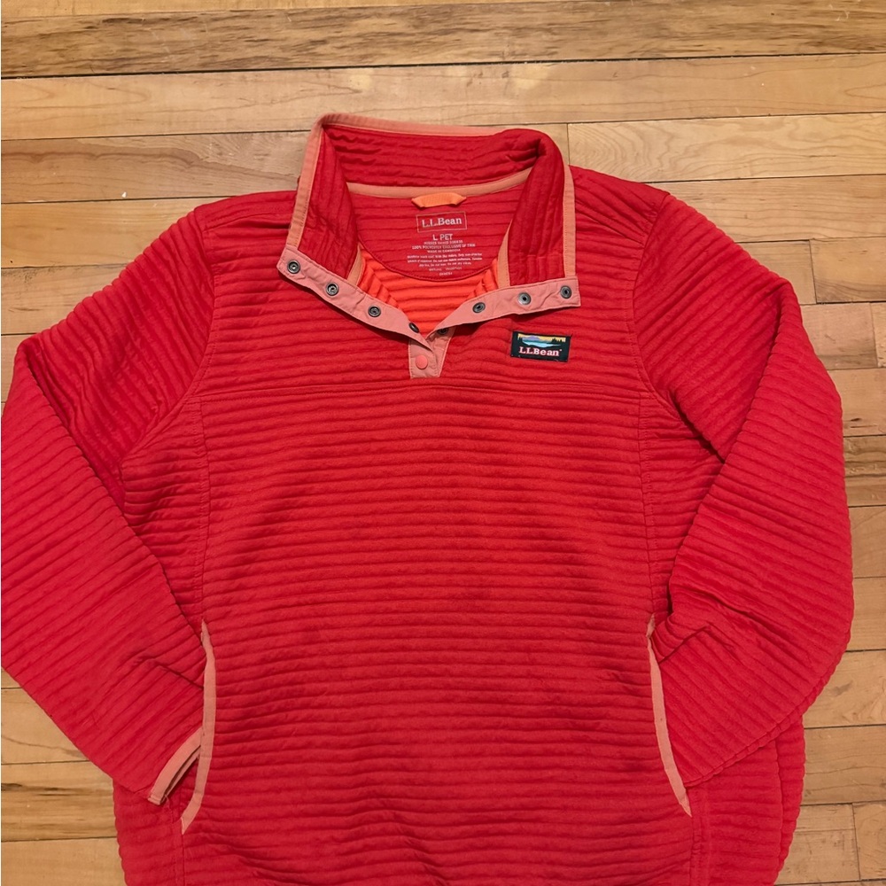 L.L.Bean Red and Orange Pullover